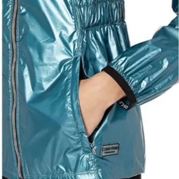 NWT Calvin Klein Performance Nylon Hooded Hoodie Jacket - Sz L - Picture 5 of 10